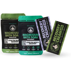 Minty bath and menthol lotion combo in mixed scents