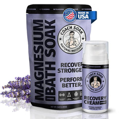 Coach Soak Recovery Bath Soak bottle shown for post-workout relaxation and relief