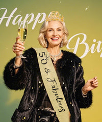 COCIDE birthday sash and tiara set for stylish party looks.