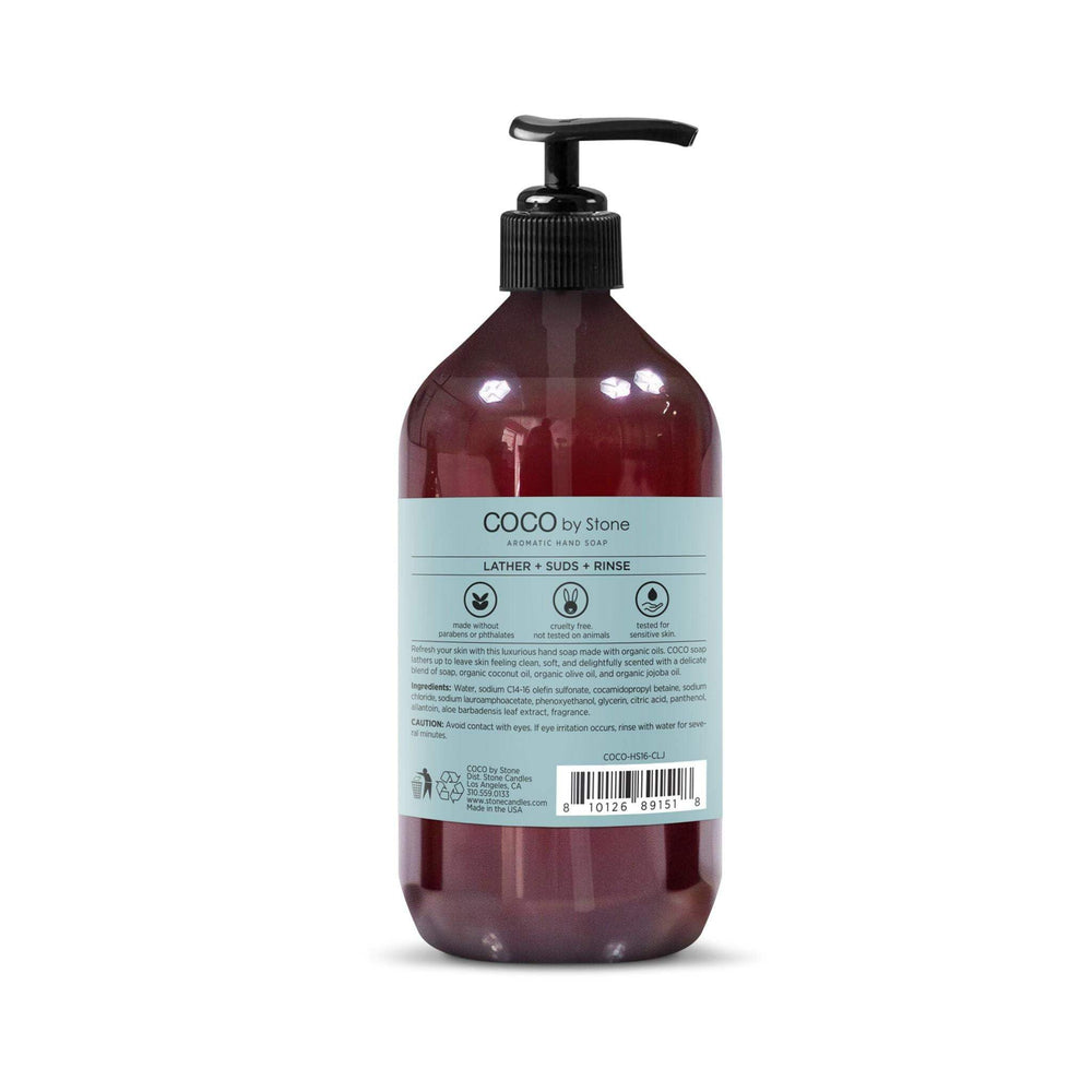 Clean counter with COCO by Stone hand soap and zesty aroma.