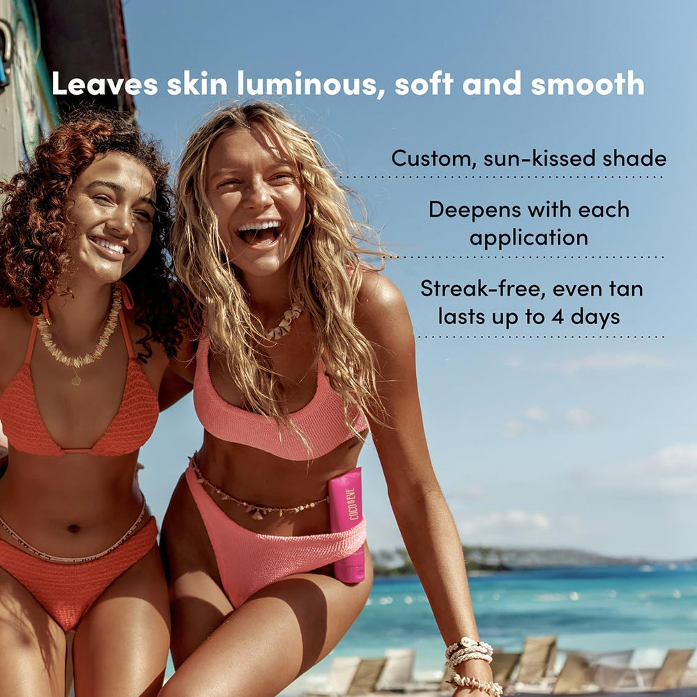 Cocomango scent enhances the tanning ritual with tropical aroma.