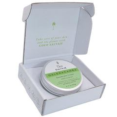 COCO SALVAJE deodorant being applied demonstrating smooth glide and gentle protection