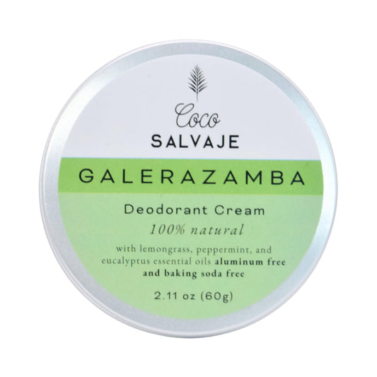 COCO SALVAJE natural deodorant bottle showing aluminum-free formula for daily freshness