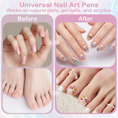 Cocobeen nail art pens for fine dots and lines on nails.