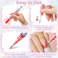 Cocobeen portable nail art kit fits in a purse for quick designs.