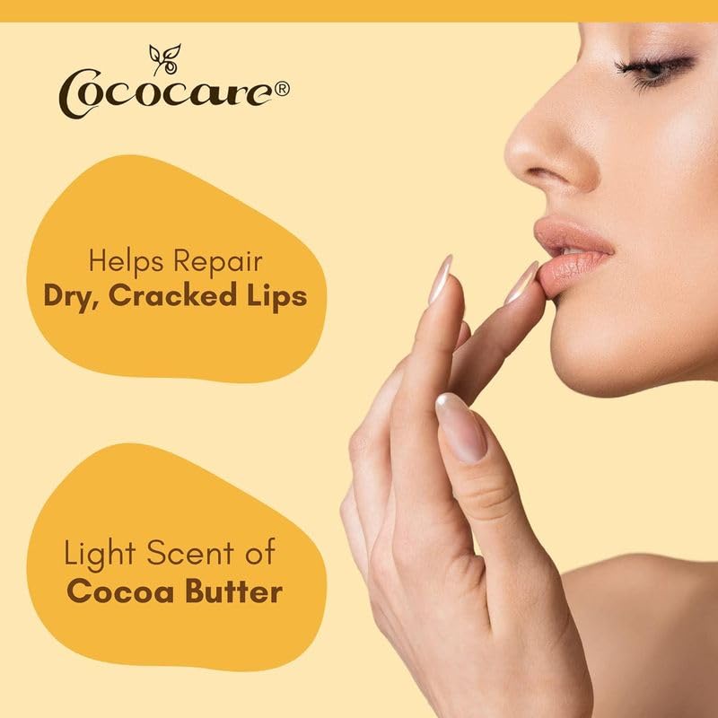 COCOCARE Cocoa Butter Lip Balm features natural ingredients for nourished lips.