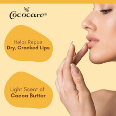 COCOCARE Cocoa Butter Lip Balm features natural ingredients for nourished lips.