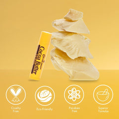 COCOCARE Cocoa Butter Lip Balm pack of five in yellow packaging.