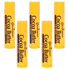 COCOCARE Cocoa Butter Lip Balm in yellow stick front view for instant hydration.
