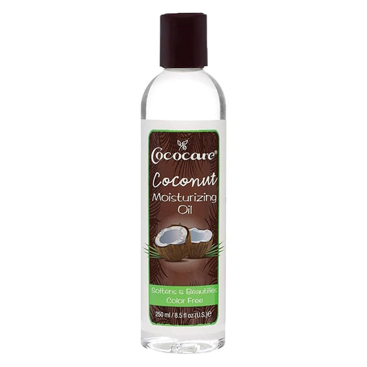 COCOCARE Coconut Moisturizing Oil bottle delivers quick hydration and soft skin.