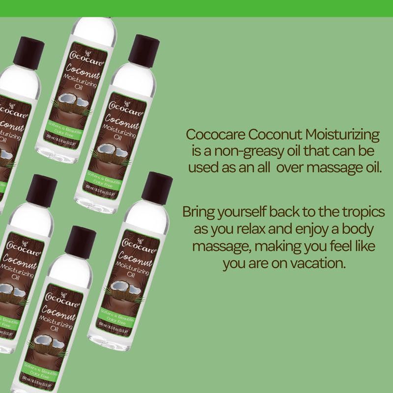 COCOCARE Coconut Moisturizing Oil ingredients highlight pure coconut oil for natural care.