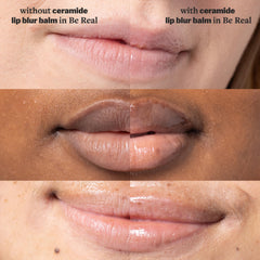 Cocokind Be Real Lip Blur Balm being applied for smooth, hydrated lips