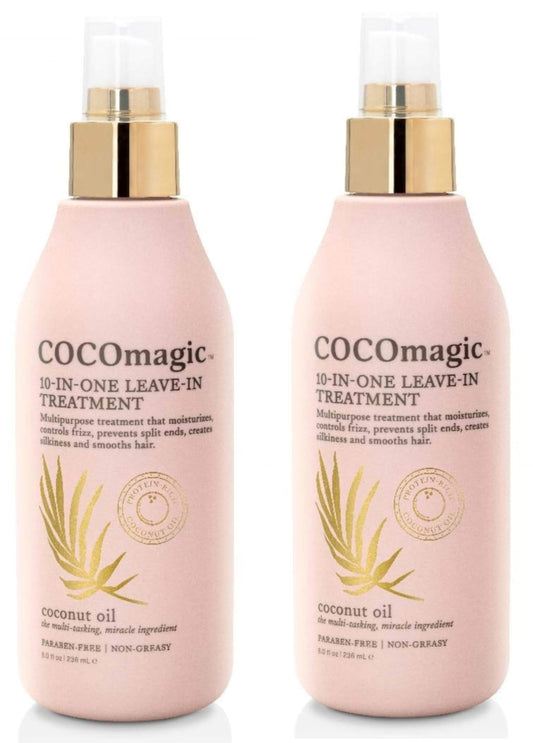 Cocomagic 10-in-1 leave-in treatment bottle for hydrated, frizz-controlled hair