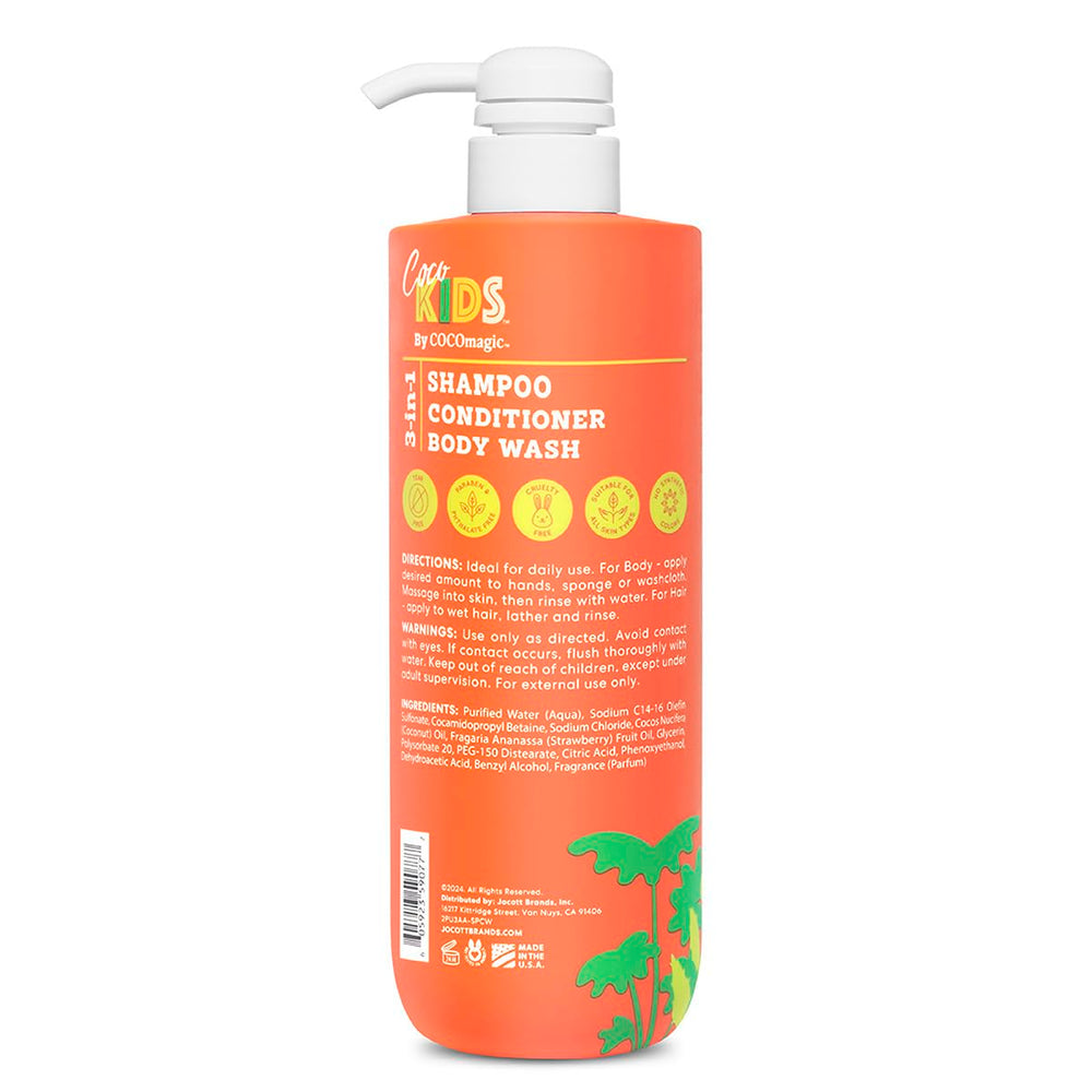 Cocomagic Cocokids tear-free formula used during bath time.