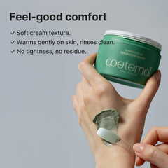 Olive and sea buckthorn oils nourish skin during Coeternal detox treatment.