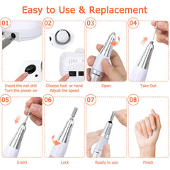 CoFashion compact and lightweight nail drill ideal for travel