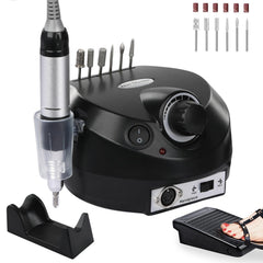 CoFashion electric nail drill 30,000 RPM in action for fast shaping of acrylic and gel nails.