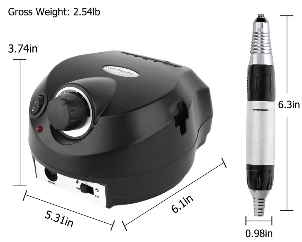 Stable operation with non-slip base on CoFashion nail drill.