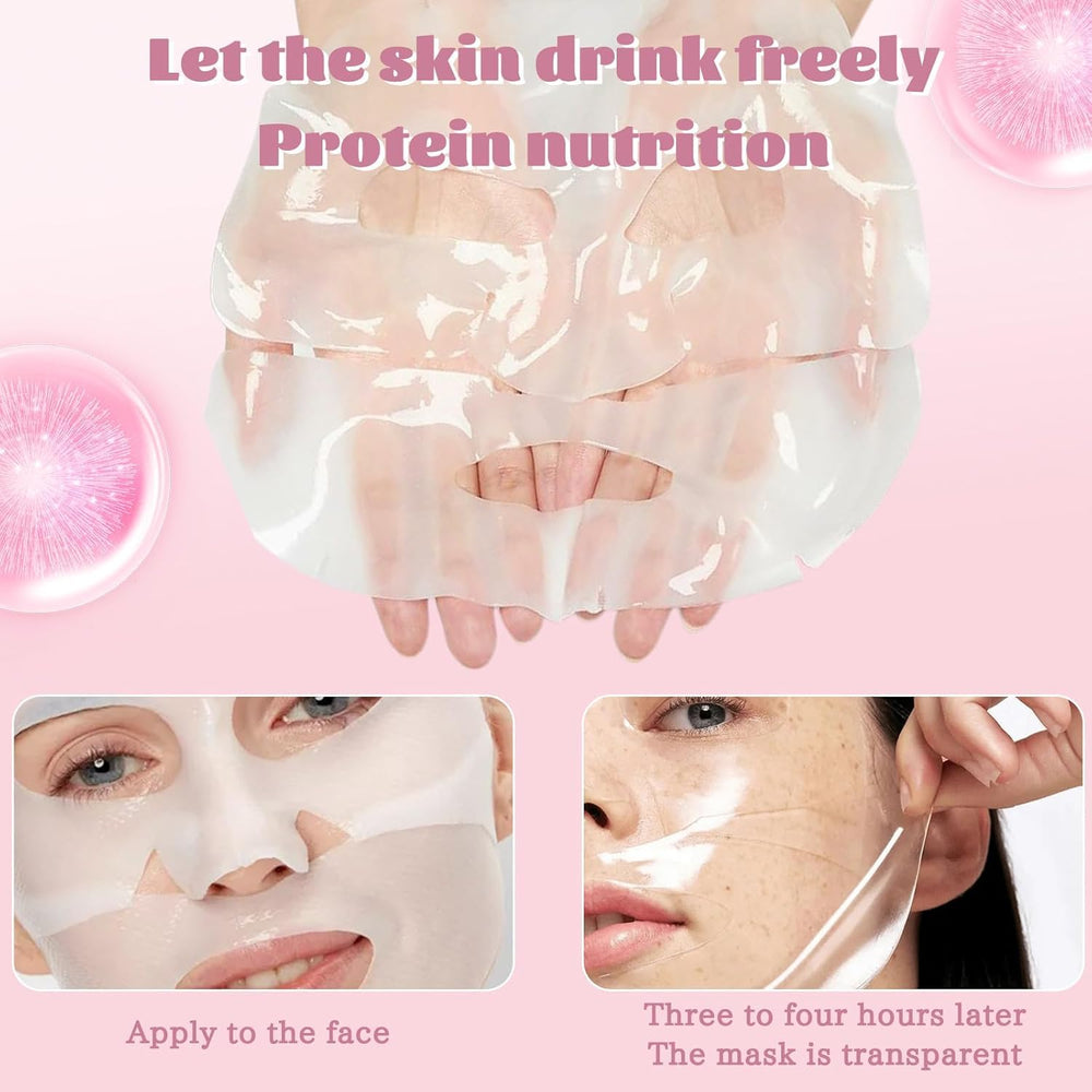 Collagen Glow Up Mask 2.0 showing glowing skin effect and healthy look.