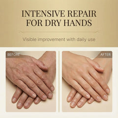 Cream spreading from Collagen Hand Cream to soften rough skin