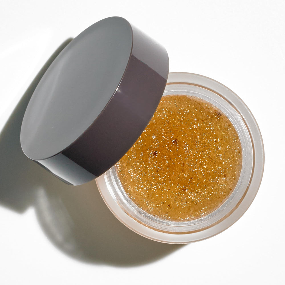 COLLEEN ROTHSCHILD Sugar Lip Scrub applying to lips for prep.