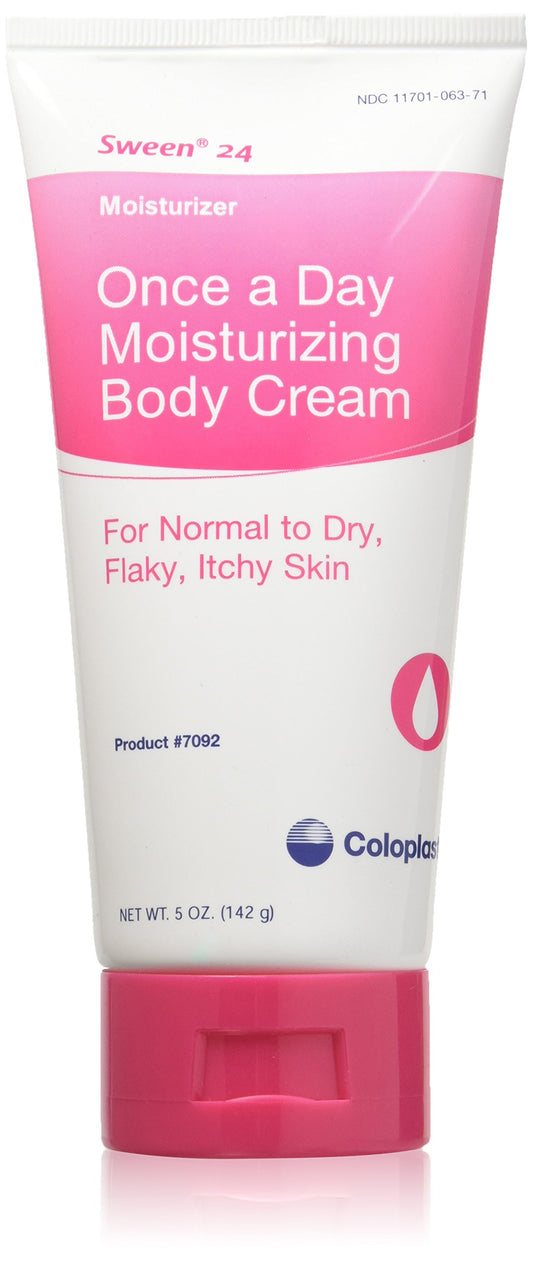 Coloplast Sween24 Unscented Cream bottle ready for daily moisture across all skin types.