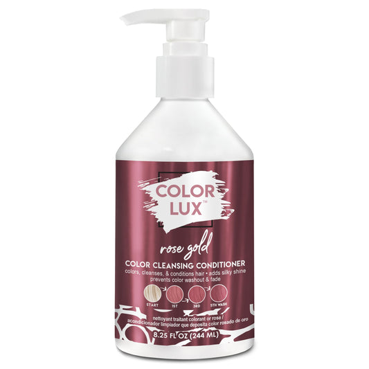 Color Lux Rose Gold cleansing conditioner bottle with vibrant color deposit for radiant hair
