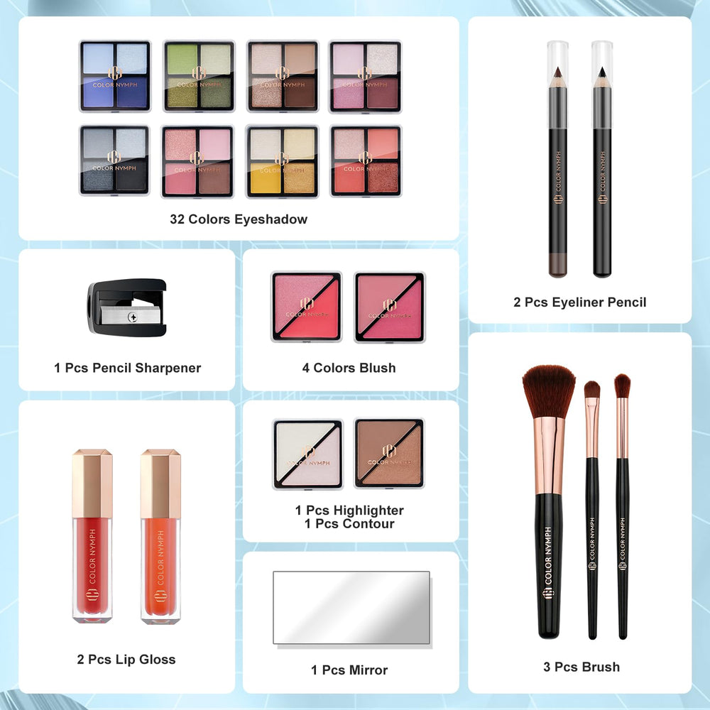 Color Nymph blush palette featuring four soft shades for a natural flush