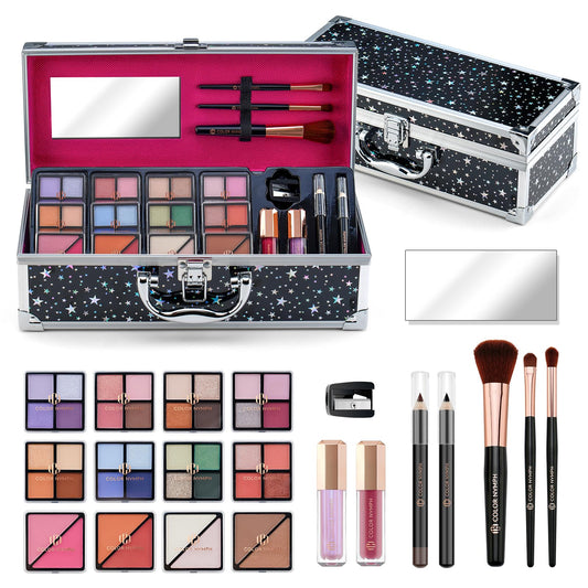 Color Nymph Starry Black train case keeps makeup organized and portable