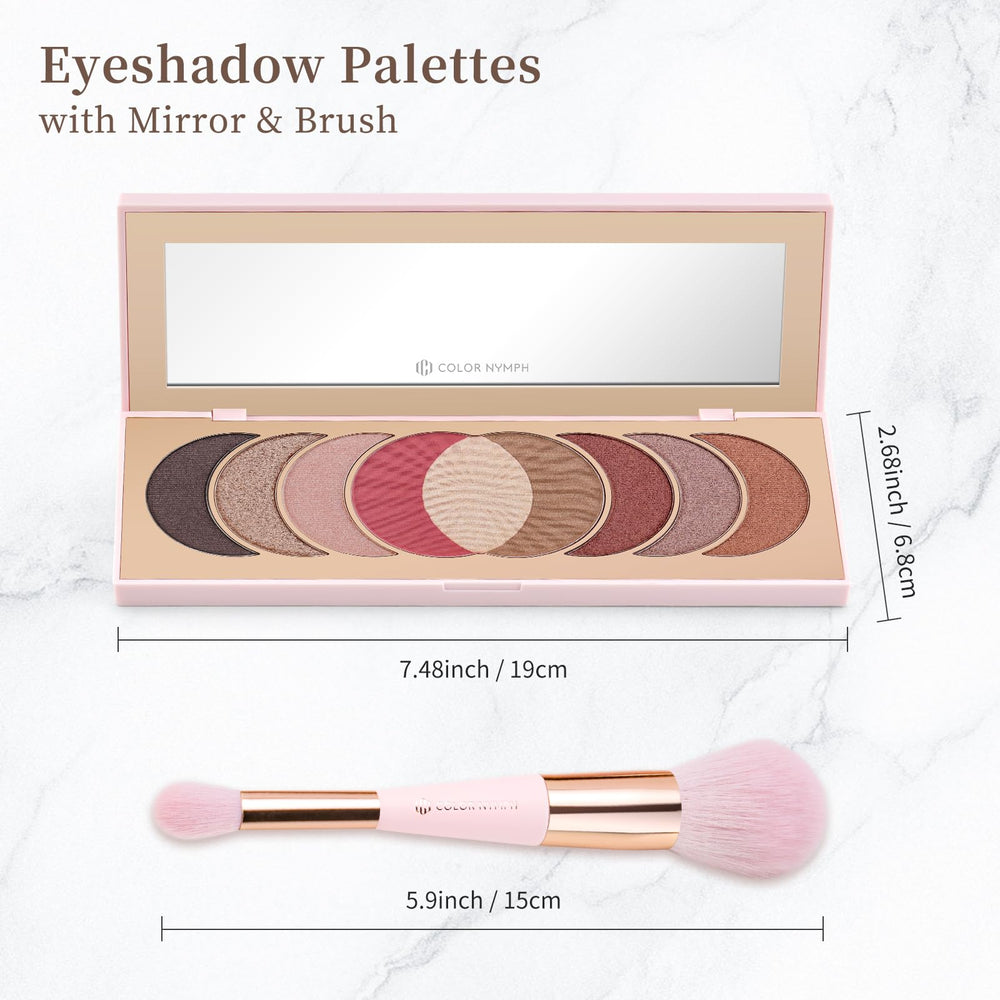 Color Nymph Naked Eyeshadow Palette showing built-in mirror for on-the-go makeup.