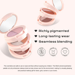 Color Nymph shimmer shades blend smoothly for luminous looks.