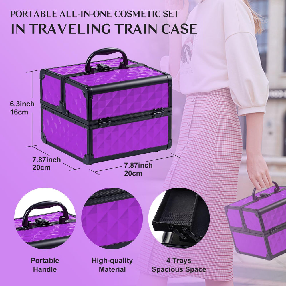 Color Nymph travel-friendly train case supports quick touch-ups
