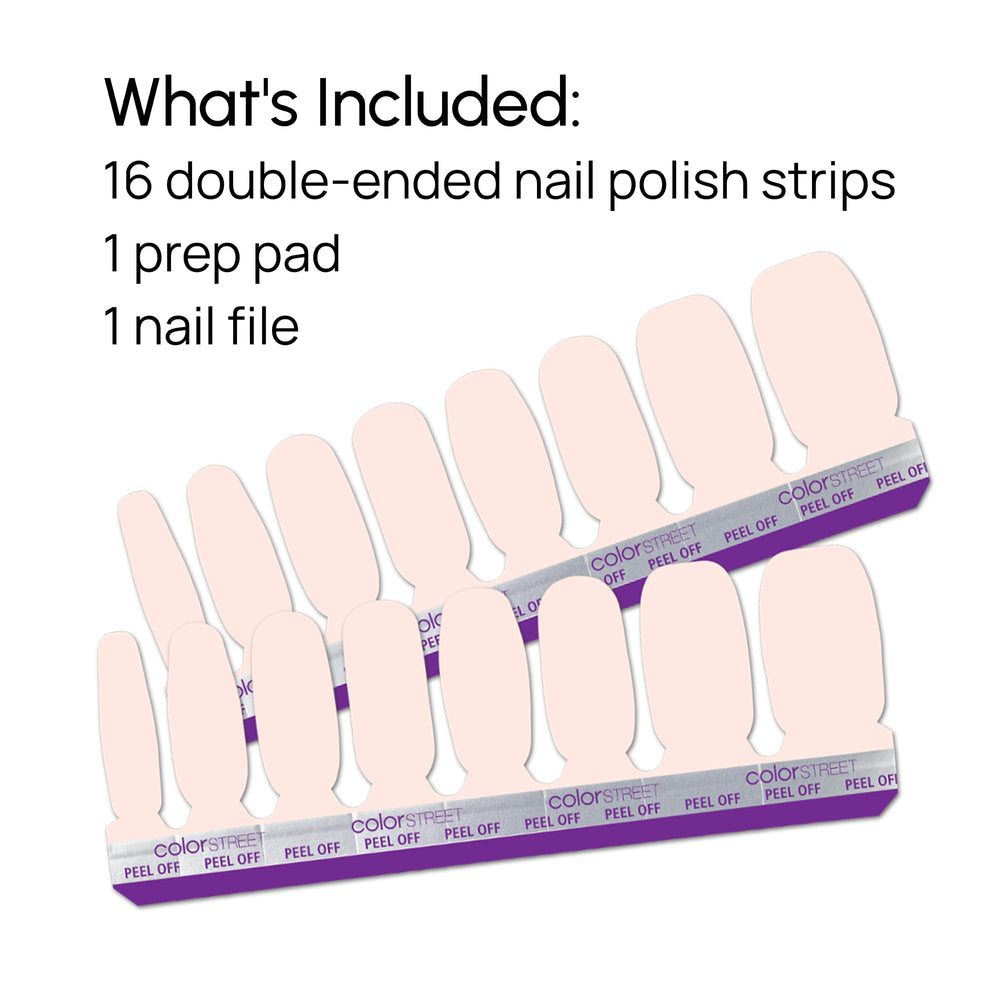 Color Street Ballet Blush final manicure showing soft pink base