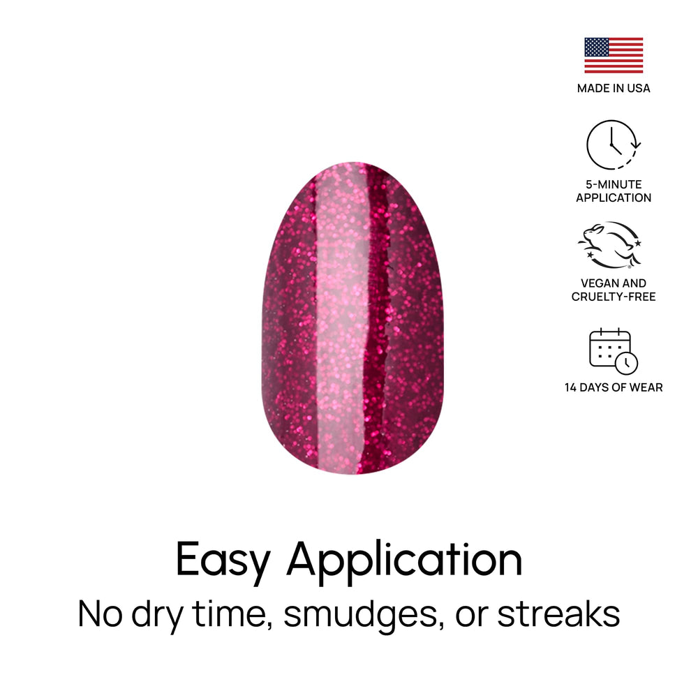 Rio Red nail strips ready to wear for instant polish