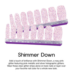 Color Street Shimmer Down silver holographic glitter catches light for festive looks.