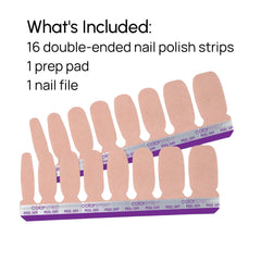 Color Street Vanilla Romance glitter nail strips on hand illustrate quick glam option.