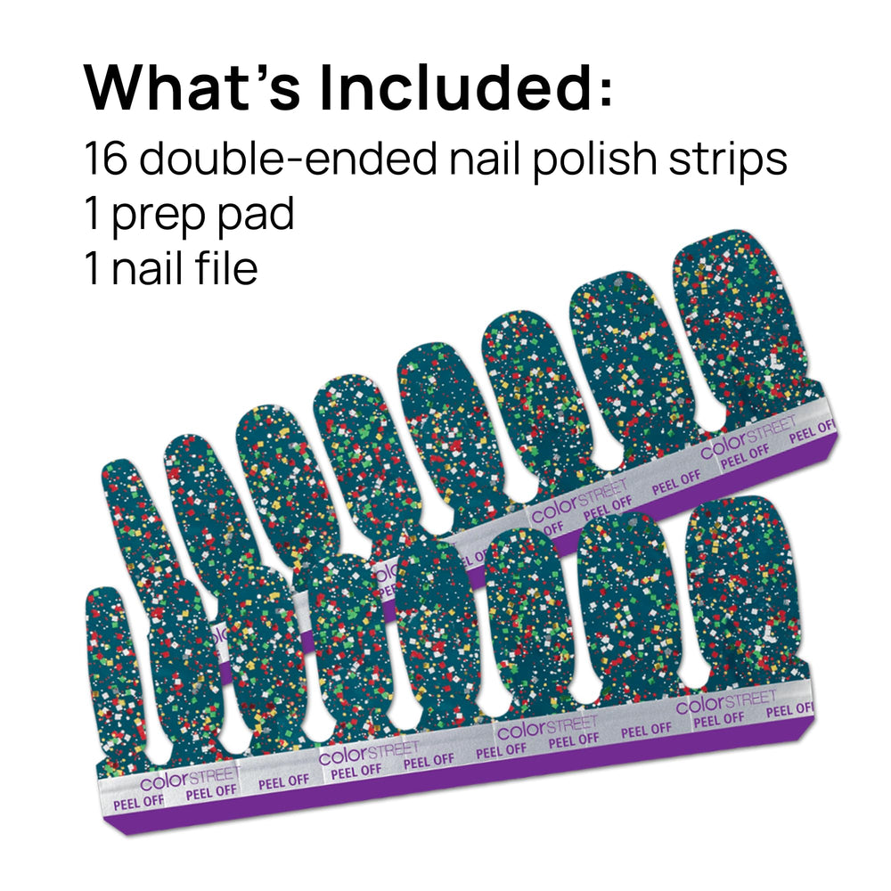 Color Street Yule Love It prep pad and nail file ready for prep