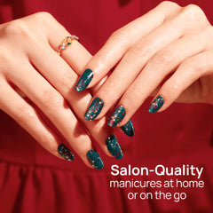 Color Street Yule Love It teal nails application demonstration