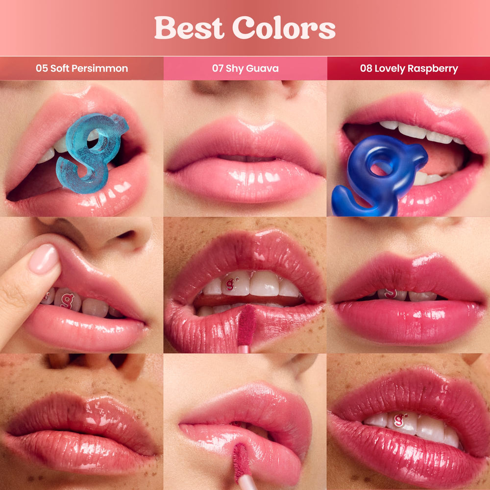 COLORGRAM Geek Nude Shy Pear on lips enhances warm undertones.