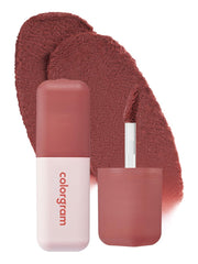 COLORGRAM Nude Blur Tint Deep Chocolate bottle for lips and cheeks with velvet finish.