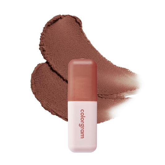 COLORGRAM Nude Blur Tint Hip Chocolate bottle showing soft velvet finish for smooth lips