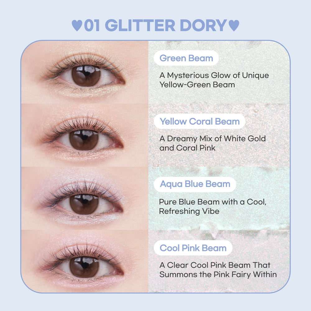COLORGRAM Tintin Dory Eyeshadow close-up highlights silky, blendable formula