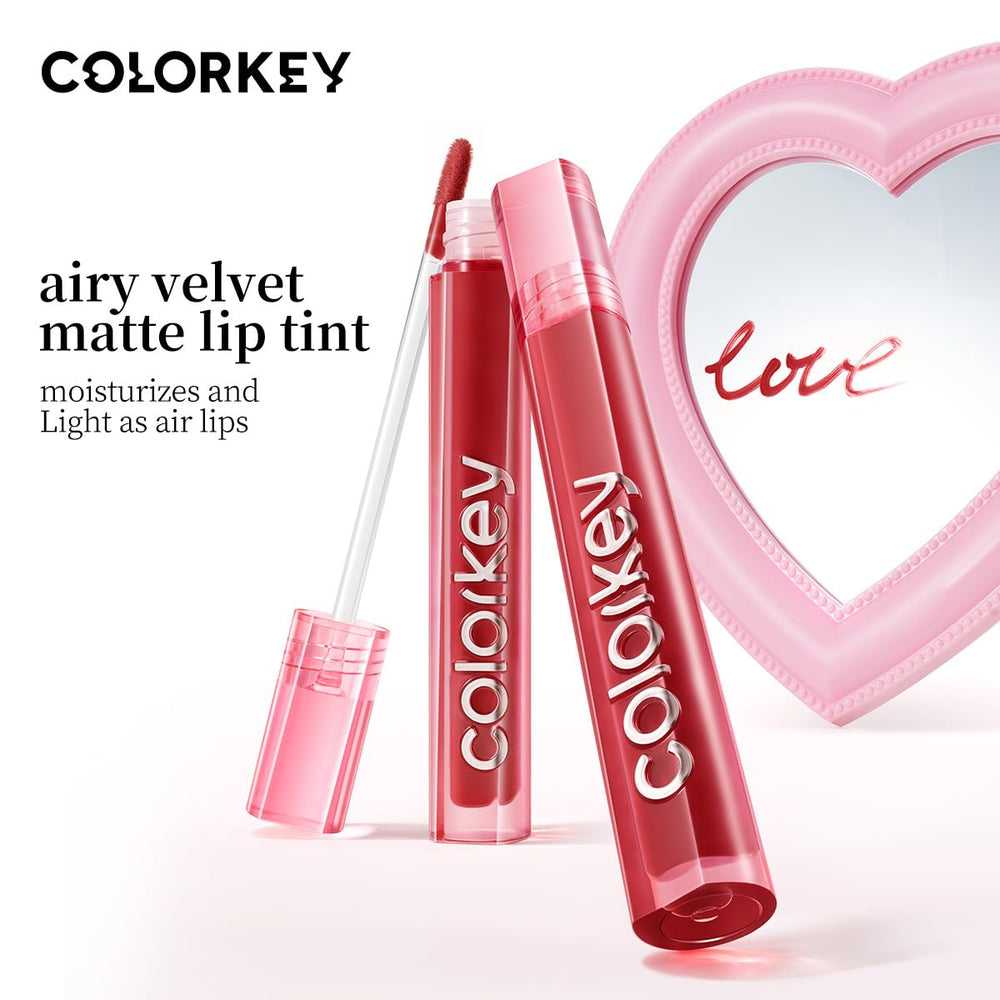COLORKEY Velvet Matte finish packaging illustrates smooth, non-drying coverage.