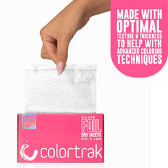 Colortrak non-slip textured foil stays in place during processing