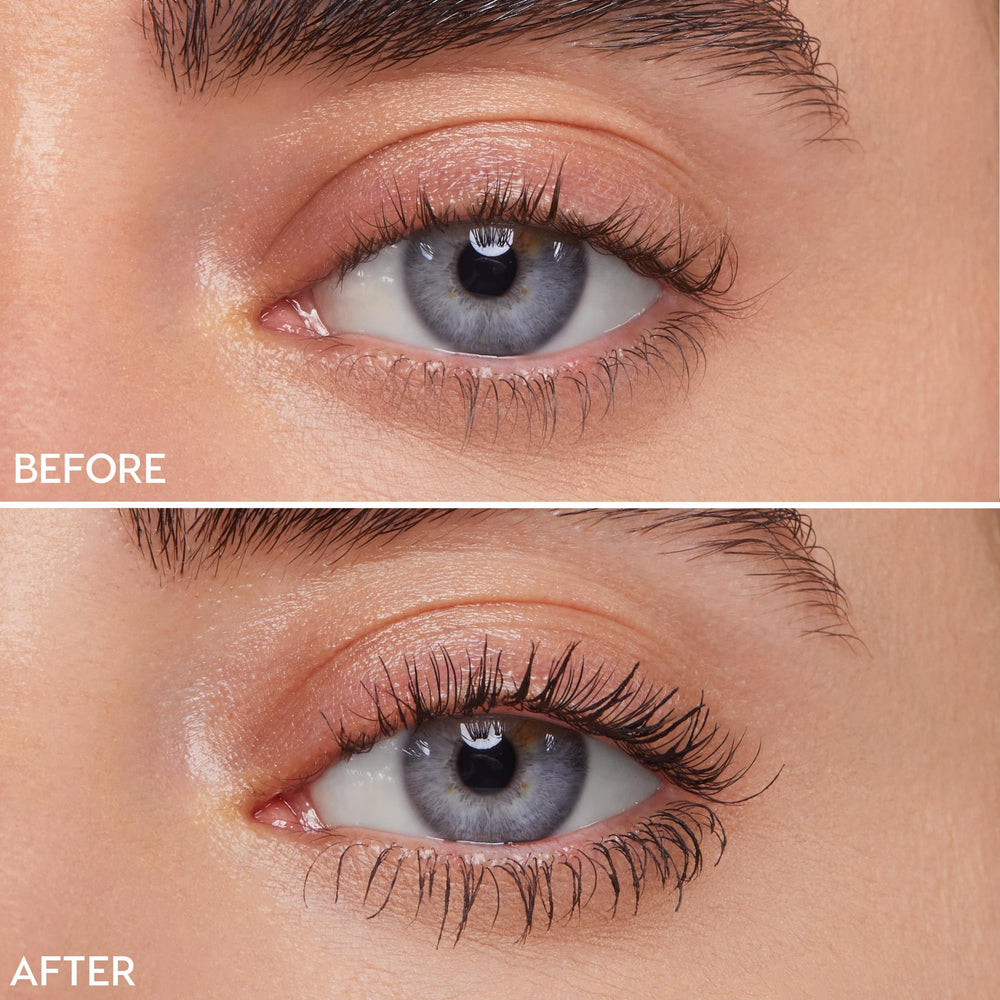 ColourPop Act Natural Defining Mascara close-up reveals wispy lashes with natural separation.