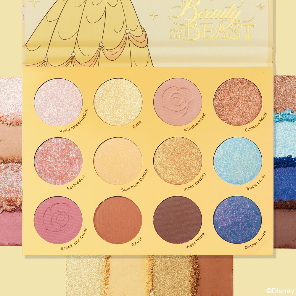 ColourPop Beauty and the Beast palette with gold metallic shade for glow.
