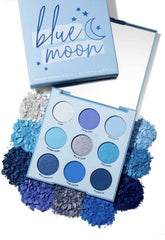 ColourPop Blue Moon palette cover with bold blue tones for vibrant, long-lasting summer looks.