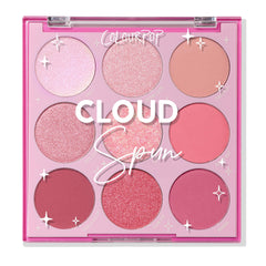 ColourPop Cloud Spun eyeshadow palette showcases versatile finishes for day to night looks.