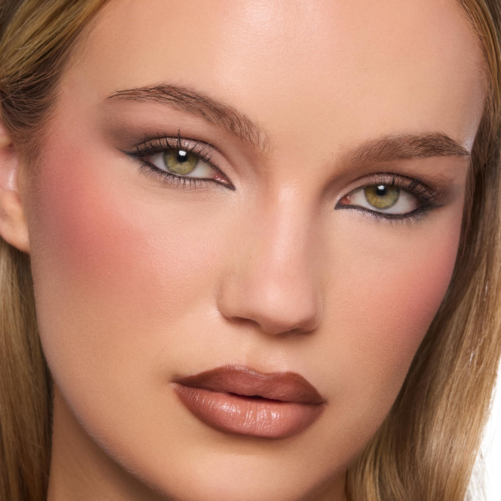 ColourPop Deja Brew matte nude shade closeup for crease definition.