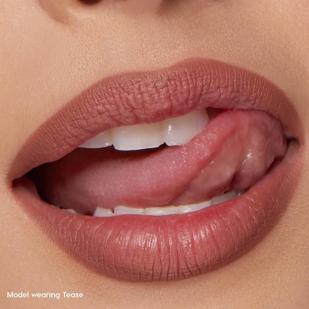 ColourPop Double the Juiciness Lychee Jelly oil close-up shows glassy finish on lips.
